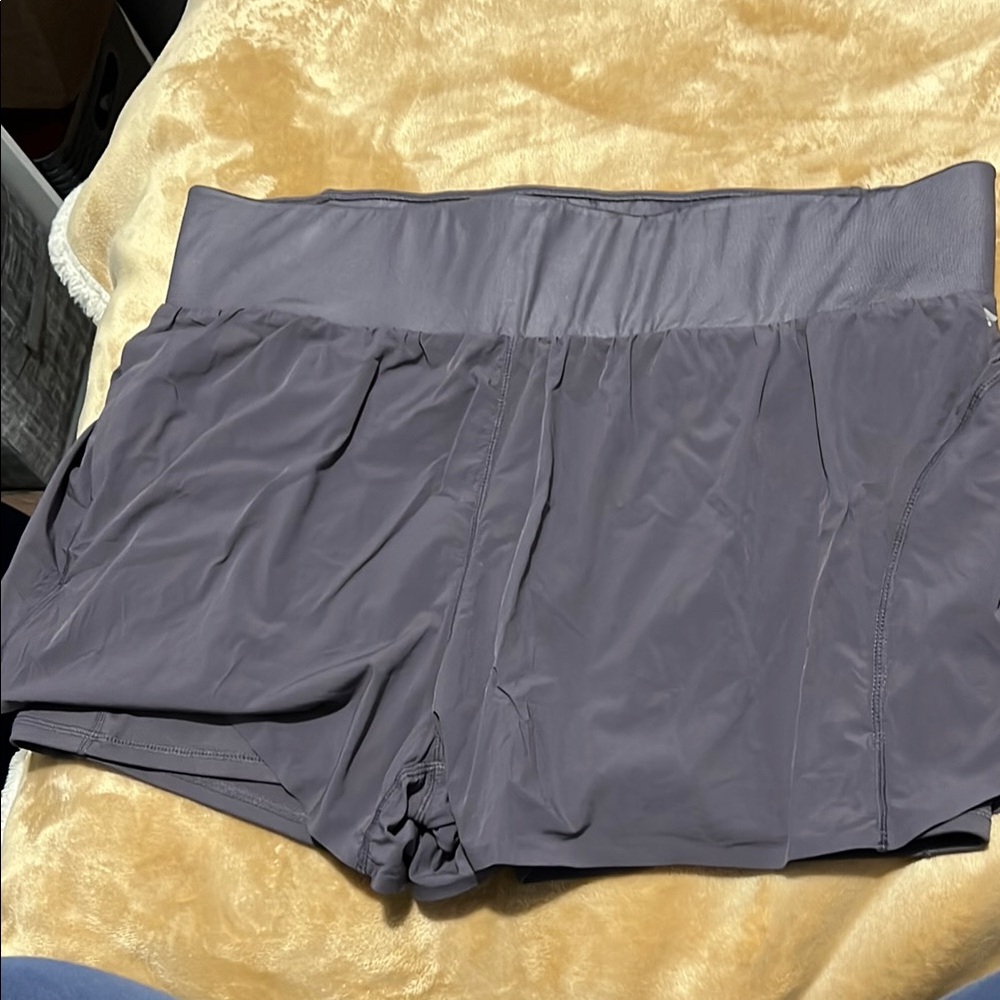 Women's Gray High-Waisted Shorts